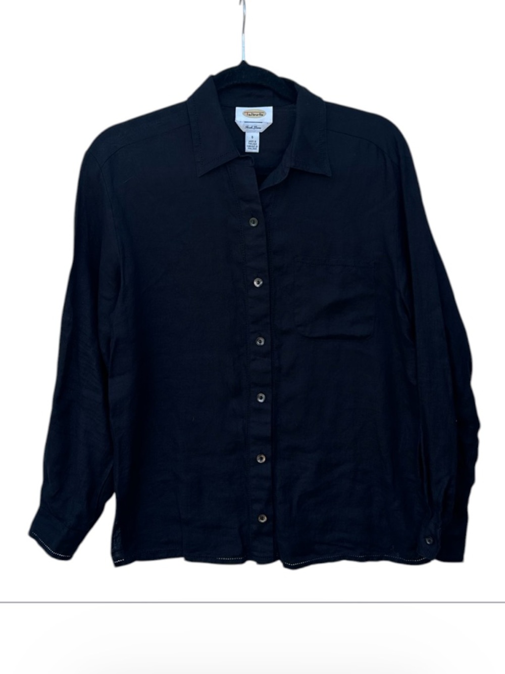 Talbots Irish Linen Long-Sleeve Button-Down Shirt M 6